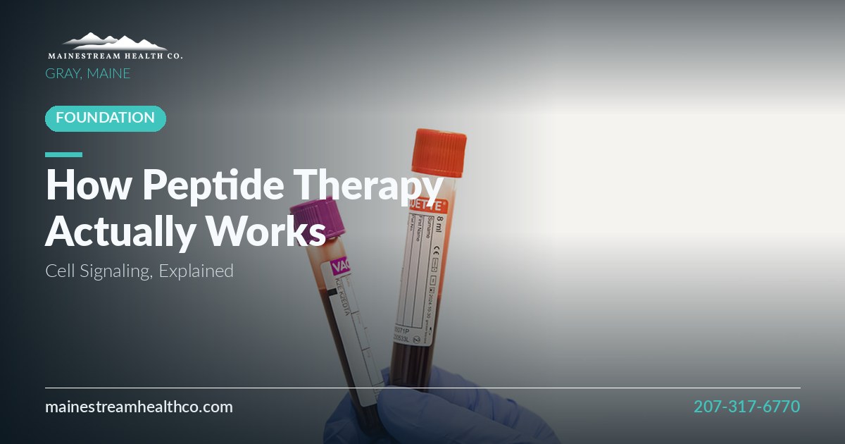 Gloved hand holding two labeled blood collection tubes against a white background